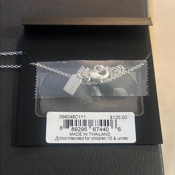 Coach Silver and Blue Necklace - Picture 5 of 7